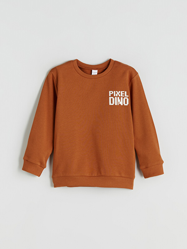 LCW Kids Dinozor Baskılı Erkek Çocuk Sweatshirt