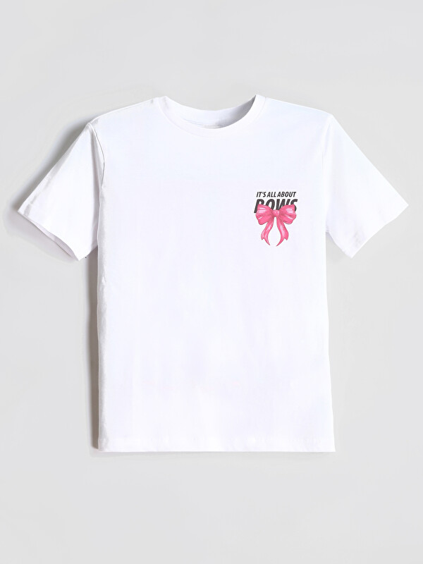 LCW Kids Crew Neck Printed Girls' T-Shirt