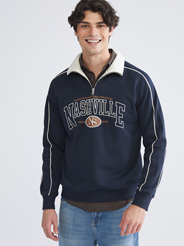 XSIDE Dik Yaka Erkek Sweatshirt