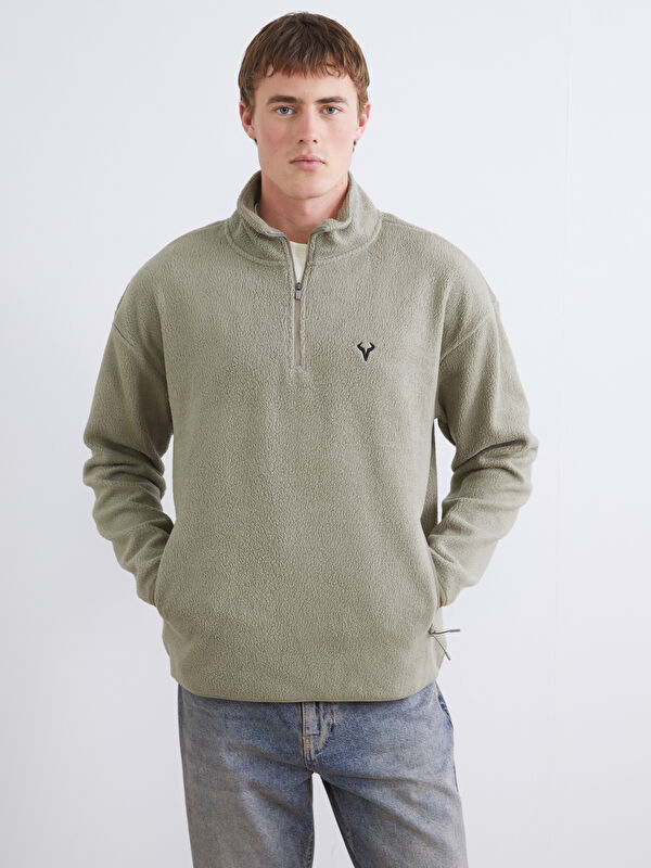 XSIDE ACTIVE Trichterkragen Langarm Polar Herren Sweatshirt