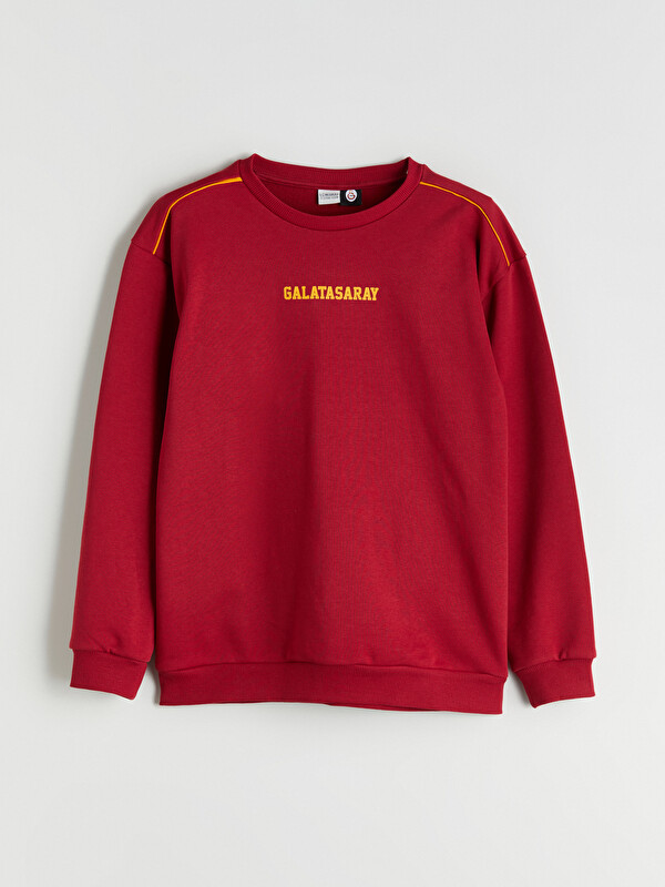 LCW Kids Bisiklet Yaka Galatasaray Baskılı Erkek Çocuk Sweatshirt