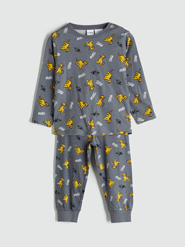 LCW Kids Aslan Kral Baskılı Erkek Çocuk Pijama Takımı
