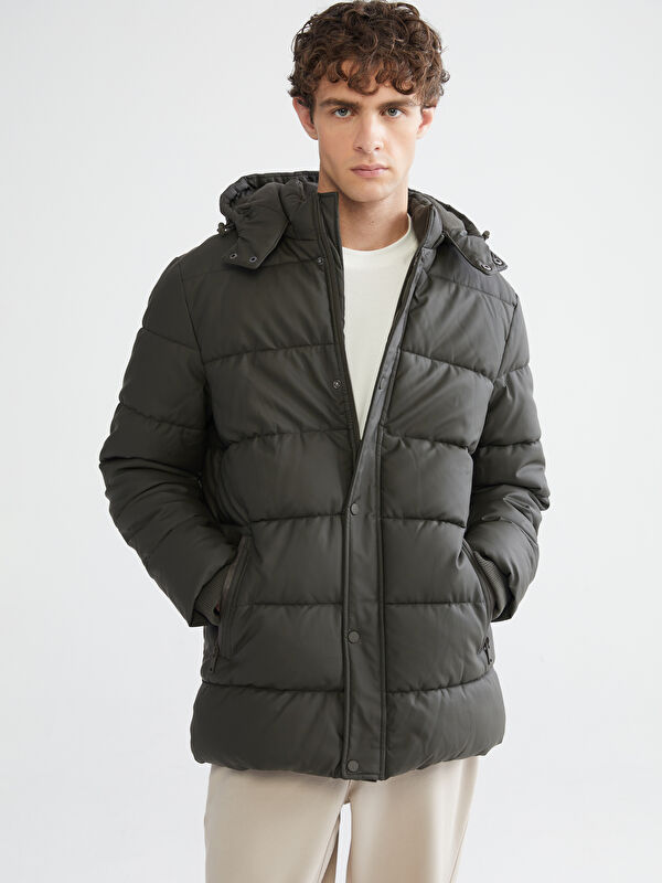 SOUTHBLUE Relaxed Fit Hooded Men's Puffer Coat