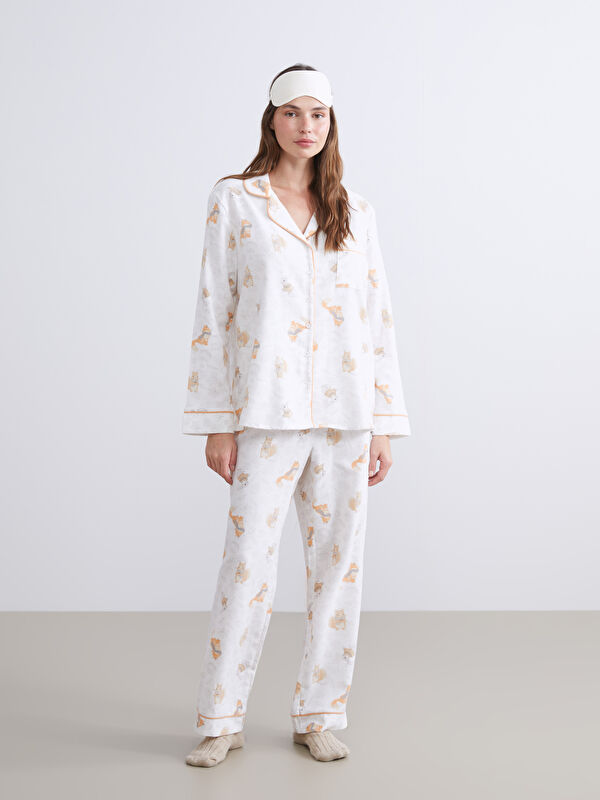 LCW DREAM Shirt Collar Patterned Women's Pyjama Set