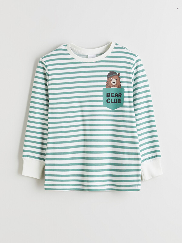 LCW Kids Ayı Teddy Baskılı Erkek Çocuk Pijama Üst