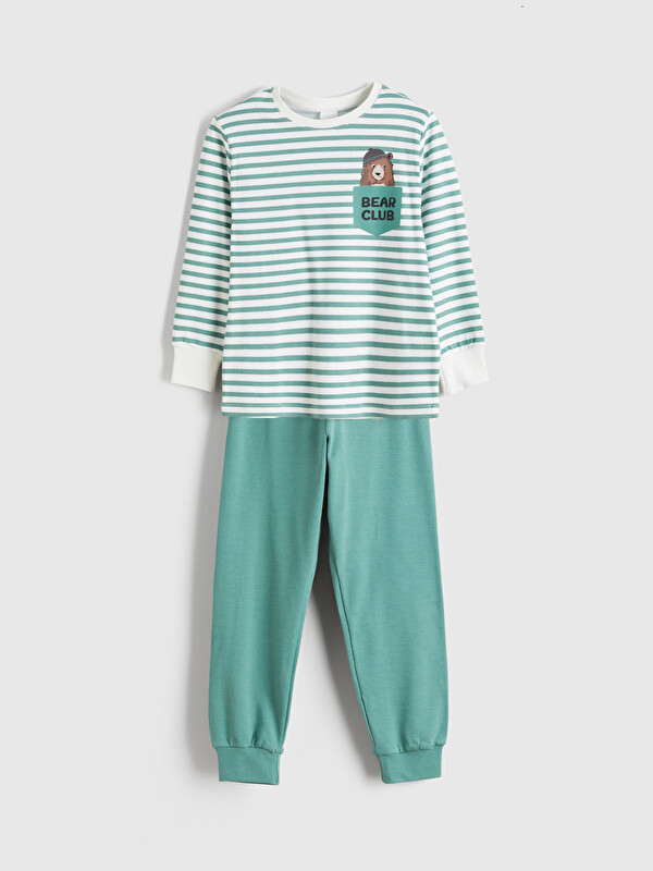 LCW Kids Bisiklet Yaka Erkek Çocuk Pijama Takımı