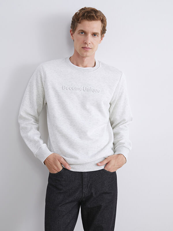 LCWAIKIKI Classic Crew Neck Printed Men's Sweatshirt