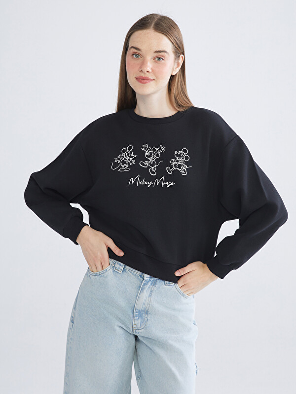 XSIDE Hanorac Gros Imprimat Mickey Mouse pentru Femei