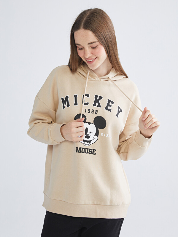 XSIDE Mickey Mouse Printed Oversize Women's Thick Hoodie