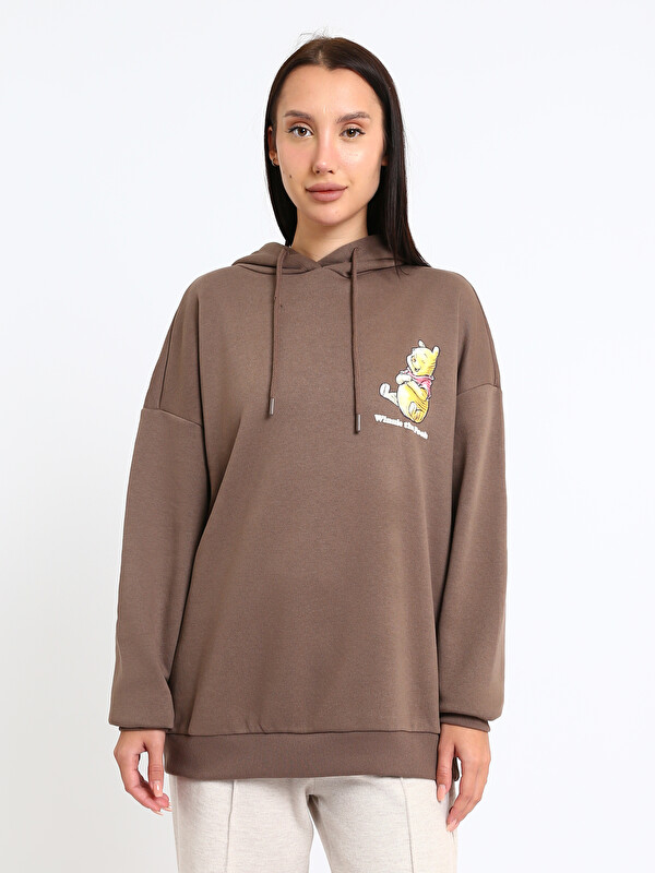XSIDE Winnie the Pooh Printed Oversize Women's Hoodie