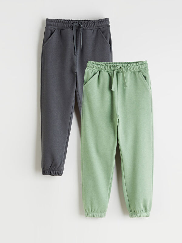 LCW Kids Beli Lastikli Erkek Çocuk Jogger Eşofman Altı 2'li