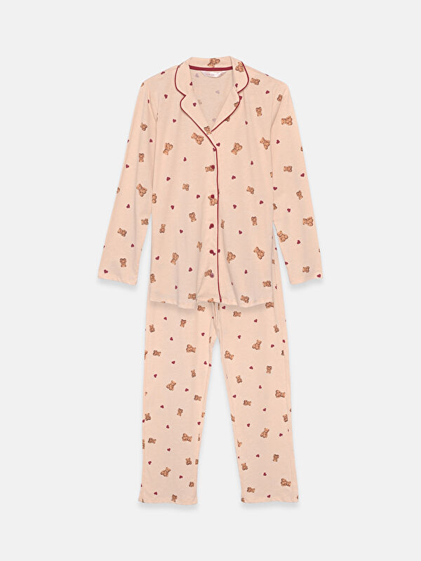LCW DREAM Gömlek Yaka Hamile Pijama Takımı
