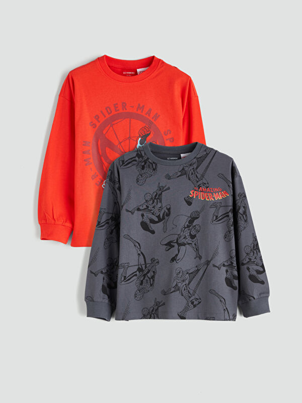 LCW Kids Lot de 2 T-shirts pour Garçons Imprimés Spider-Man