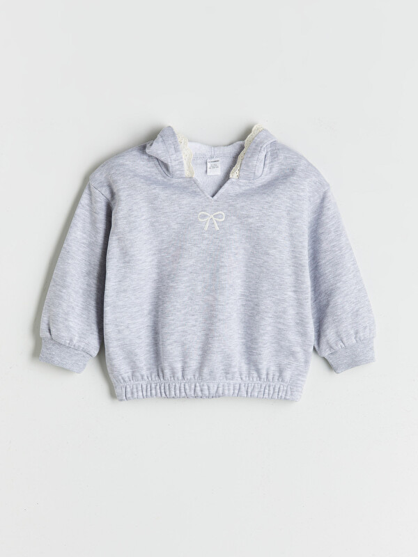 LCW Kids Kapüşonlu Kız Çocuk Sweatshirt