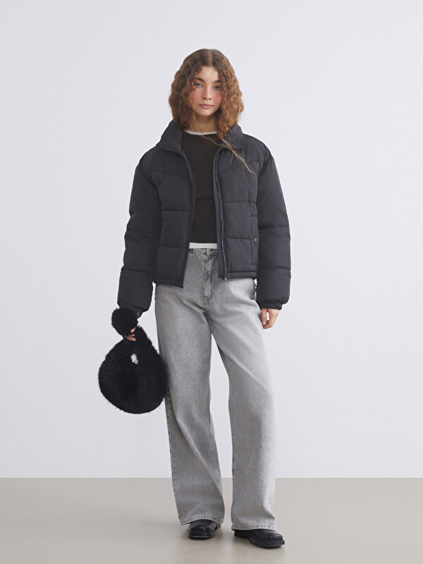 XSIDE Dik Yaka Oversize Kadın Şişme Mont