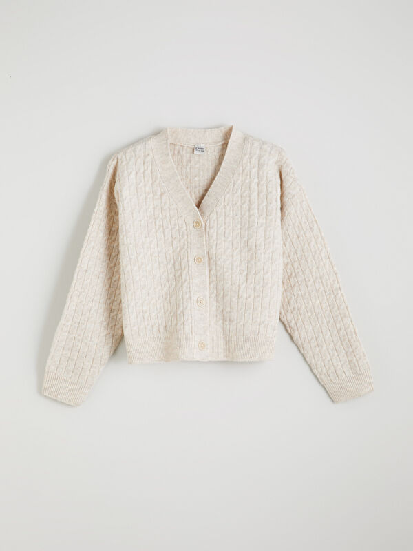 LCW Kids V Neck Girls' Knitwear Cardigan