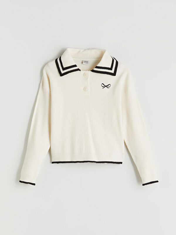 LCW Kids Polo Neck Girls' Knit Sweater