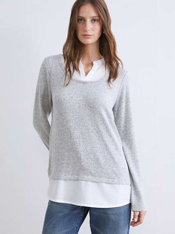 LCW EVERYDAY Notch Neck Blouse