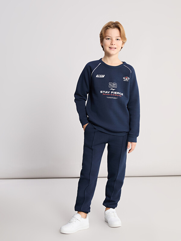 LCW Kids Bisiklet Yaka Erkek Çocuk Eşofman Takımı
