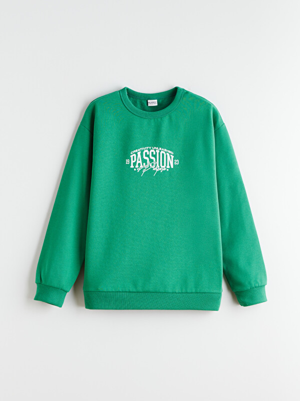 LCW Kids Bisiklet Yaka Erkek Çocuk Sweatshirt