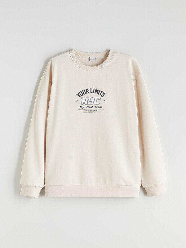 LCW Kids Bisiklet Yaka Erkek Çocuk Sweatshirt