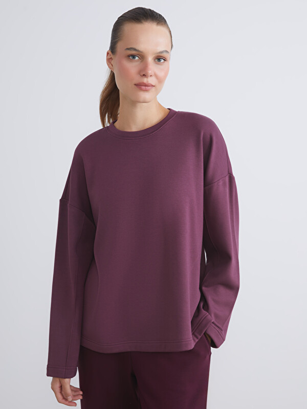 LCW Vision Sweat-shirt Oversize à Col Rond pour Femmes