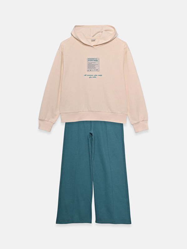 LCW Kids Hooded Girls' Sweatshirt and Sweatpants