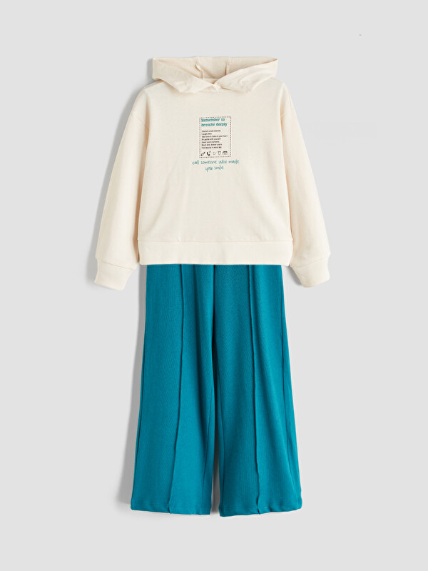 LCW Kids Hooded Girls' Sweatshirt and Sweatpants