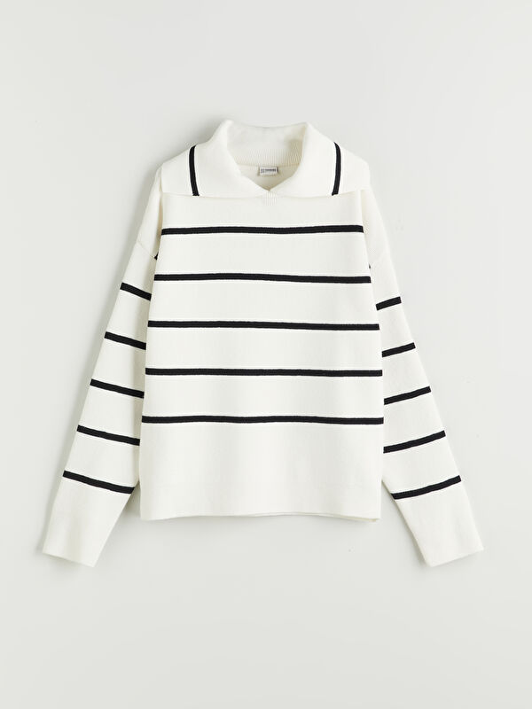 LCW Kids Polo Yaka Kız Çocuk Triko Kazak