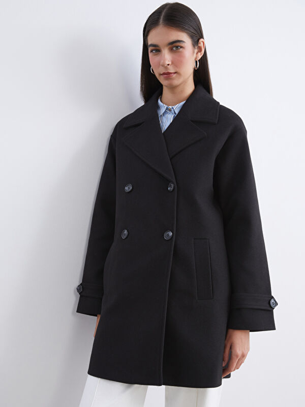 LCW Modest جاكيط ياقة نساء معطف كاشيت