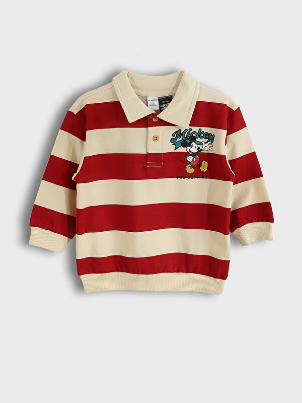 LCW Kids Mickey Mouse Printed Boys' Sweatshirt
