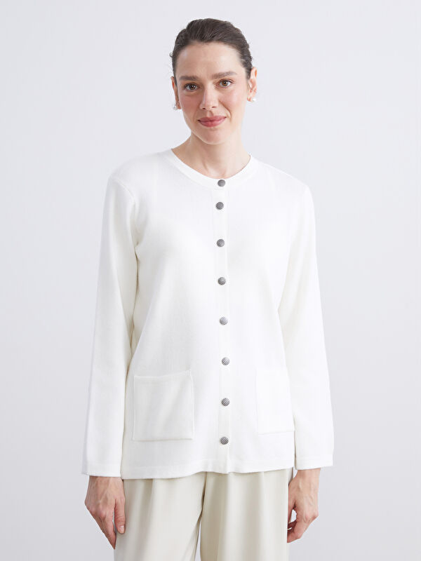 LCW Grace Crew Neck Women's Knitwear Cardigan