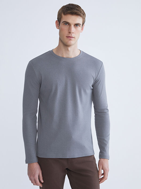 LCWAIKIKI Basic Crew Neck Long Sleeve Men's T-Shirt