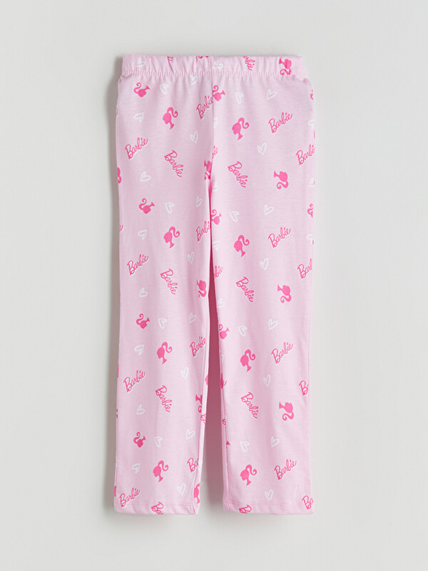 LCW Kids Beli Lastikli Barbie Baskılı Kız Çocuk Pijama Alt