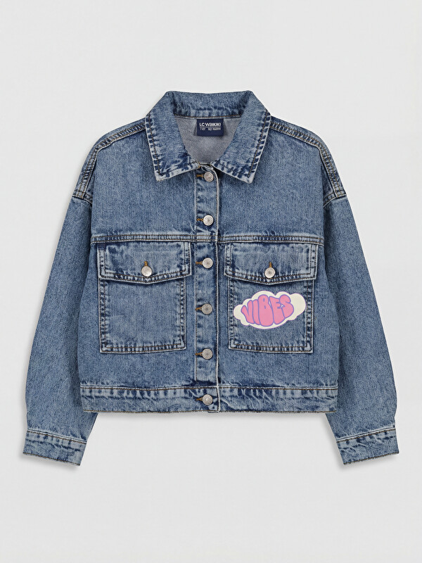 LCW Kids Lola Bunny Printed Girls' Denim Jacket