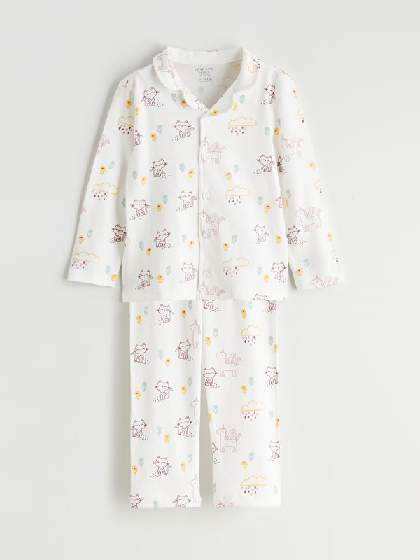 LCW baby Buttoned Baby Girls' Pyjamas Set