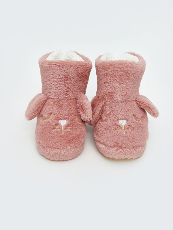 3D Aplikeli Nakış Detaylı Kız Çocuk Ev Botu - Görsel 4