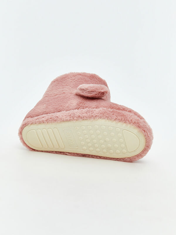 3D Aplikeli Nakış Detaylı Kız Çocuk Ev Botu - Görsel 5