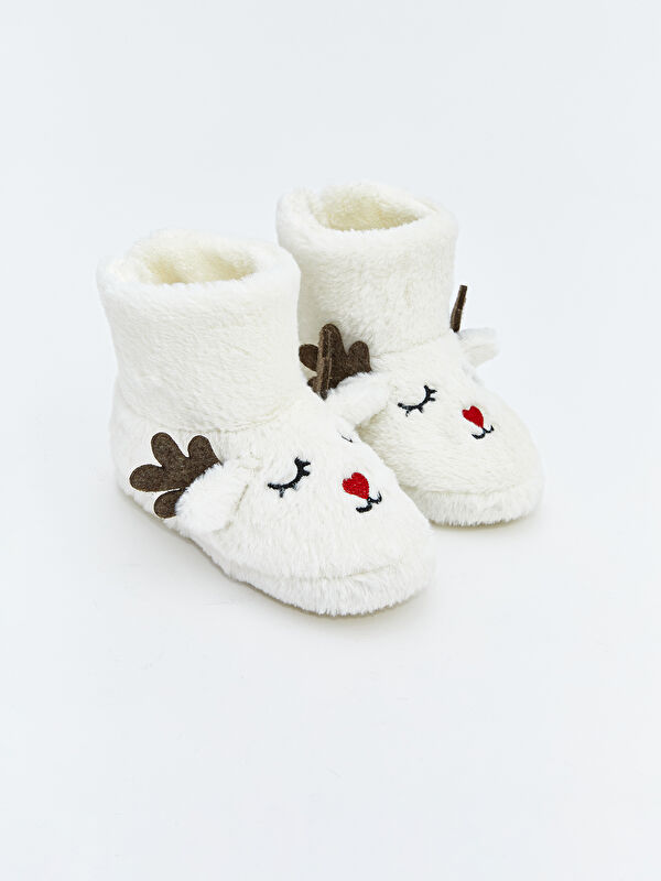 LCW STEPS Hayvan Figürlü Pelüş Kız Bebek Panduf