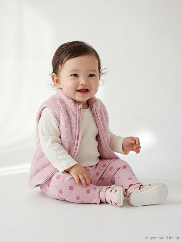 LCW baby Bisiklet Yaka Kız Bebek Takım 3'lü