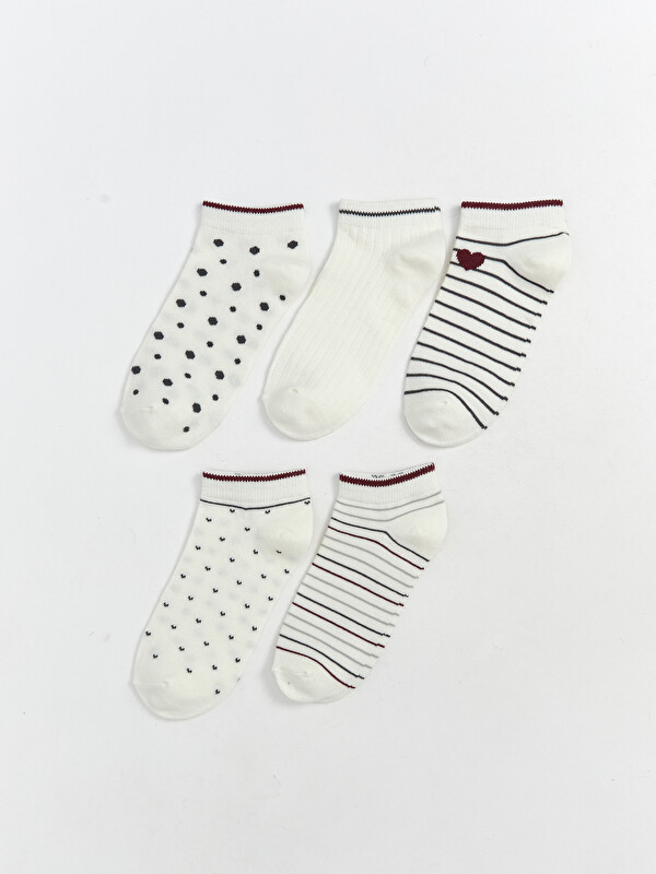 LCW DREAM Printed Women's Trainer Socks 5 Pack