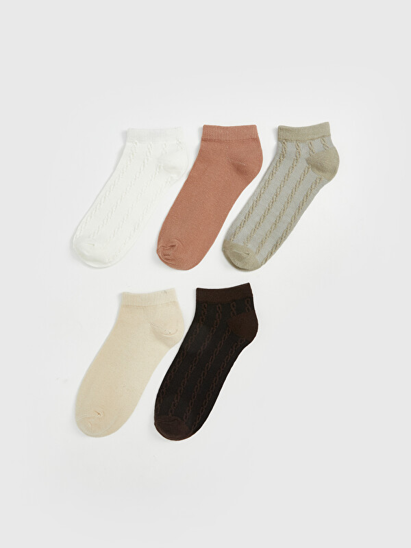 LCW DREAM Patterned Women's Trainer Socks 5 Pack