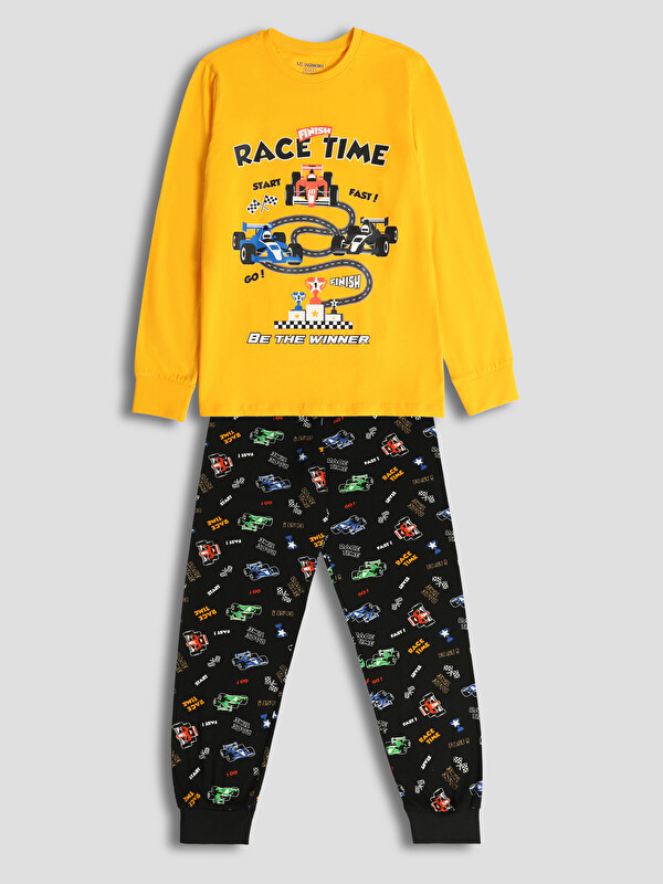 LCW Kids Crew Neck Boy's Pyjama Set