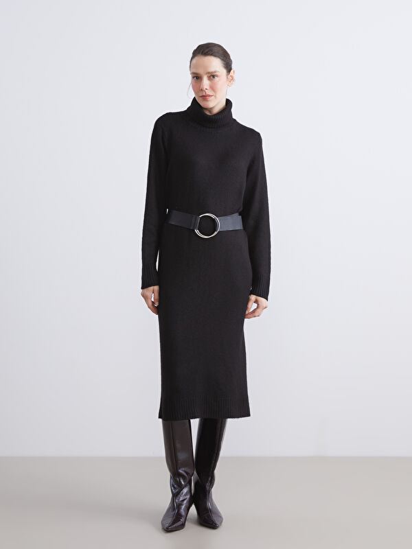 LCWAIKIKI Classic Rollkragen Oversize Strickkleid
