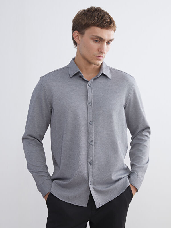 LCW Vision Slim Fit Uzun Kollu Erkek Gömlek