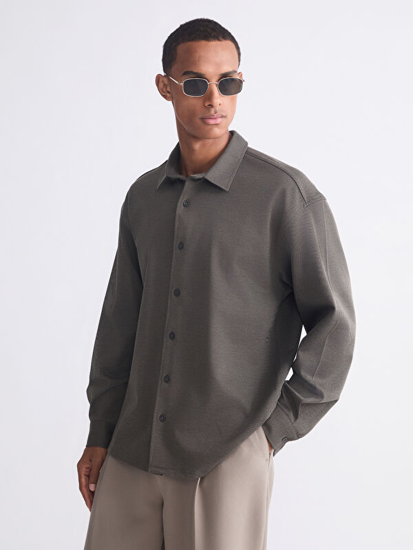 LCW Vision Slim Fit Uzun Kollu Erkek Gömlek