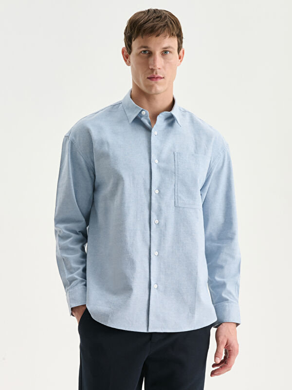 LCW Vision Relaxed Fit Long Sleeve Men's Shirt