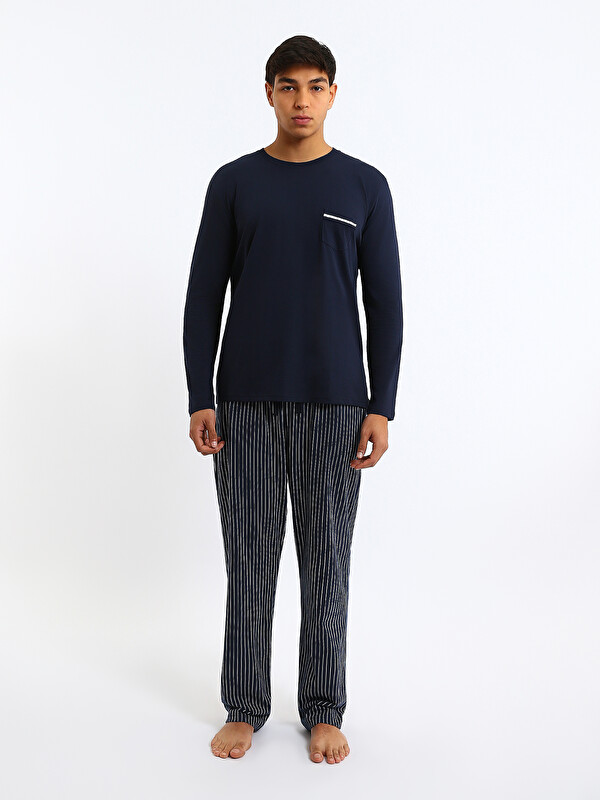 LC WAIKIKI Regular Fit Striped Men's Pyjamas Set