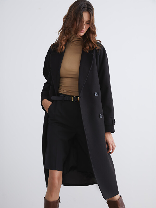 LCW Vision Double Breasted Oversize Women's Cachet Overcoat