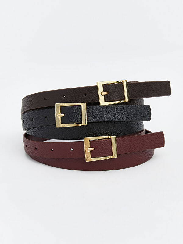 LCW ACCESSORIES Ремень из искусственной кожи для женщин, комплект из 3-х штук